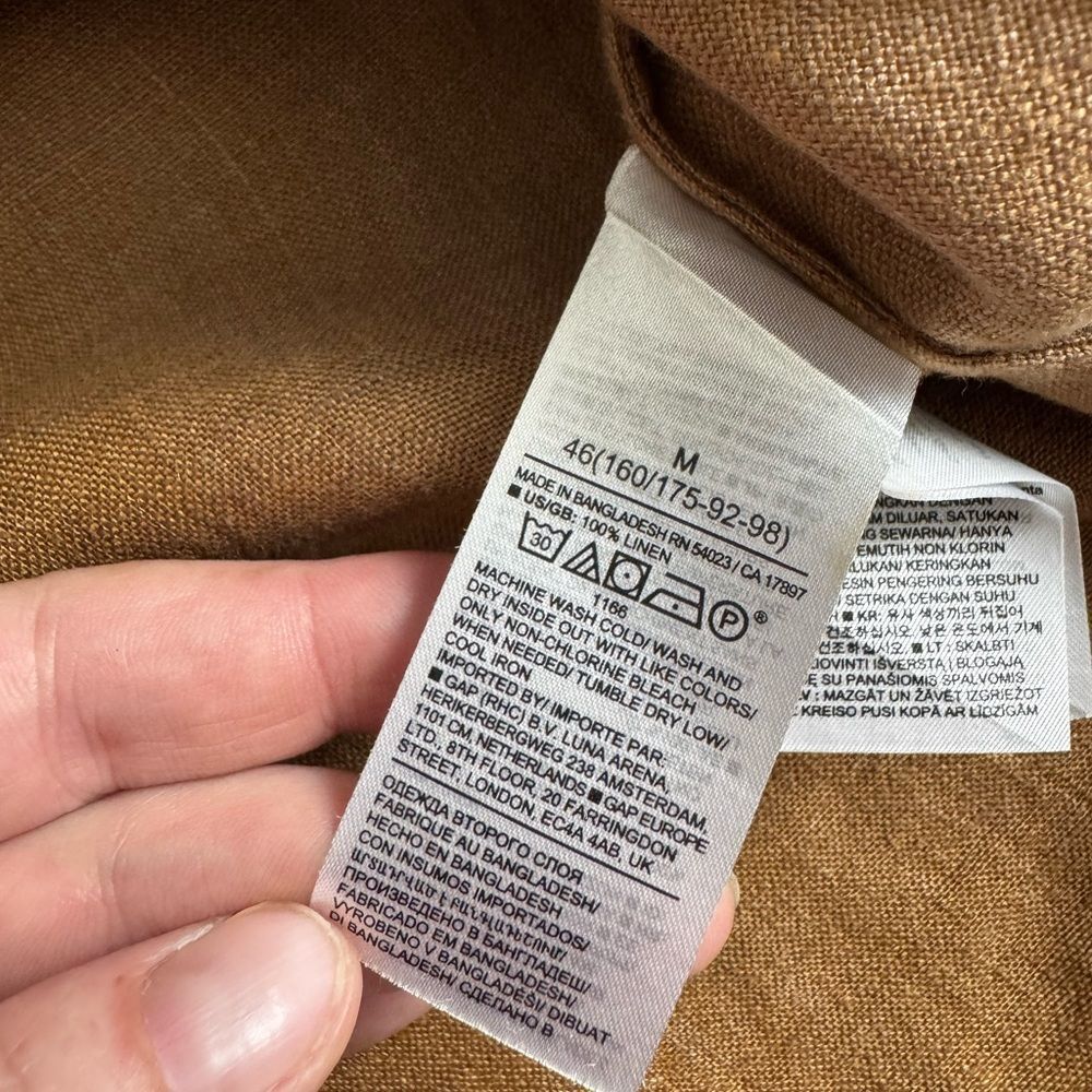 Banana Republic  Cruz Linen Utility Top Size Medium 100% Linen - Picture 8 of 12